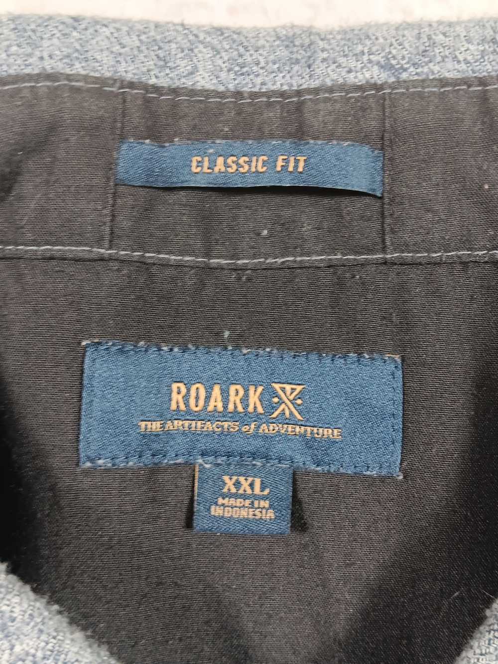 Roark Shirt Mens XXL Gray Nordsman Flannel Classic Fit Long Sleeve Snap Button - Picture 2 of 11